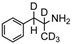 Picture of d,l-Amphetamine-D5.HCl (side chain)